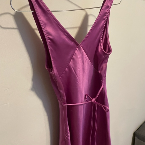 Princess Polly Satin Magenta Slip Dress - Picture 5 of 9